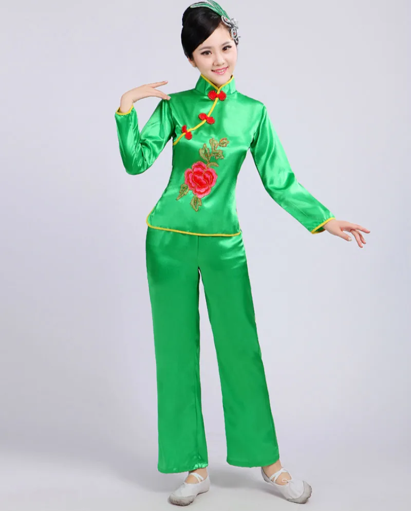 Традиционные национальные китайские народные Танцевальный костюм для женщин