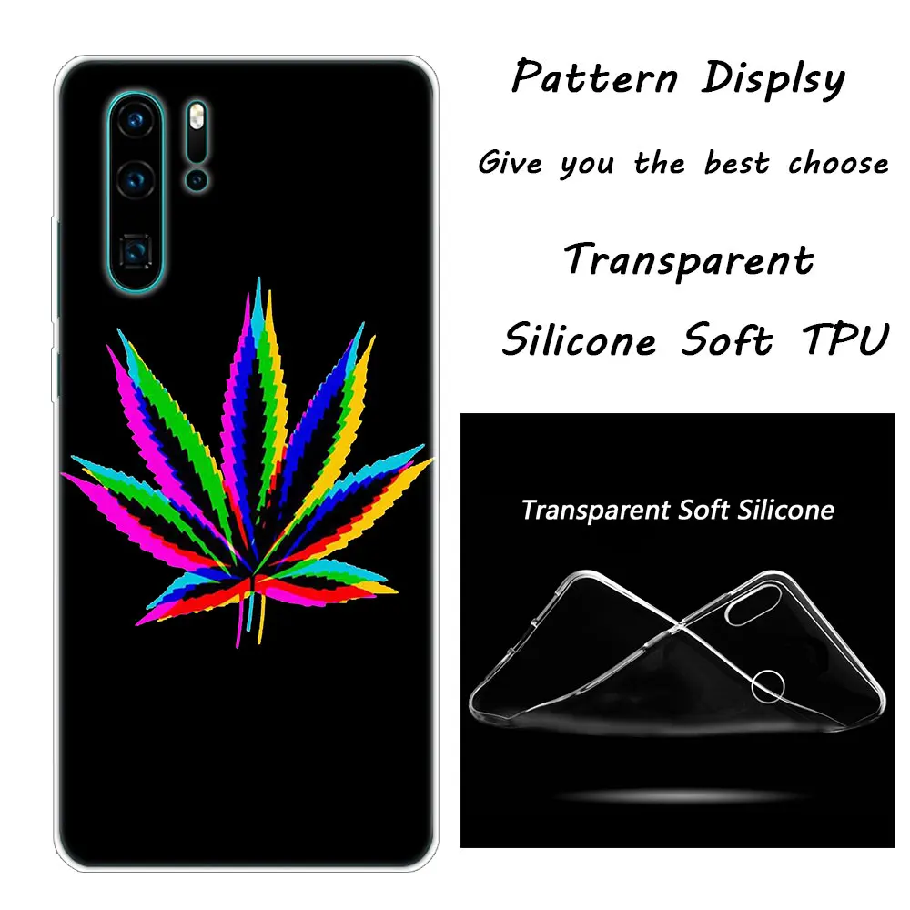 003 Abstractionism Art high weed Luxury Silicone Phone Case for Huawei P30 P20 Pro P10 P9 P8 Lite P Smart Z Plus NOVA 3 3i - Color: 003