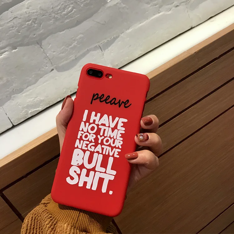 Ультра тонкий милый забавный чехол с английскими буквами для iphone X XR XS Max 6 6S 7 8 Plus