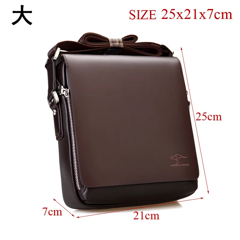 Size 25x21x7cm Brown Оригинальная брендовая композитная кожаная сумка, повседневный мужской портфель на плечо, сумка-кенгуру, мужские дорожные сумки - Цвет: Size 25x21x7cm Brown
