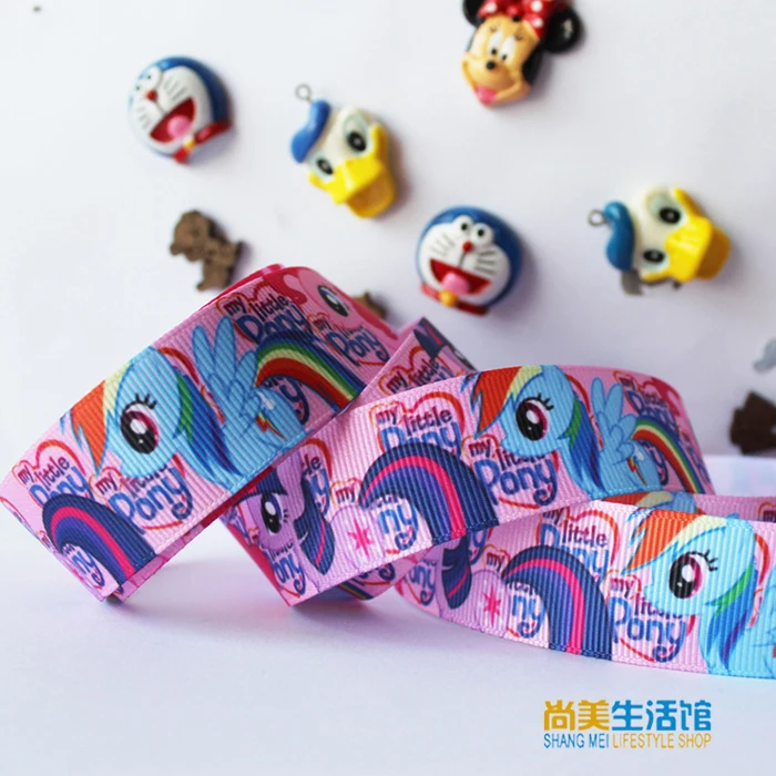 25MM Wide foal with rib pattern printed gift wrap ribbon reel hair ornaments handmade DIY materials | Дом и сад