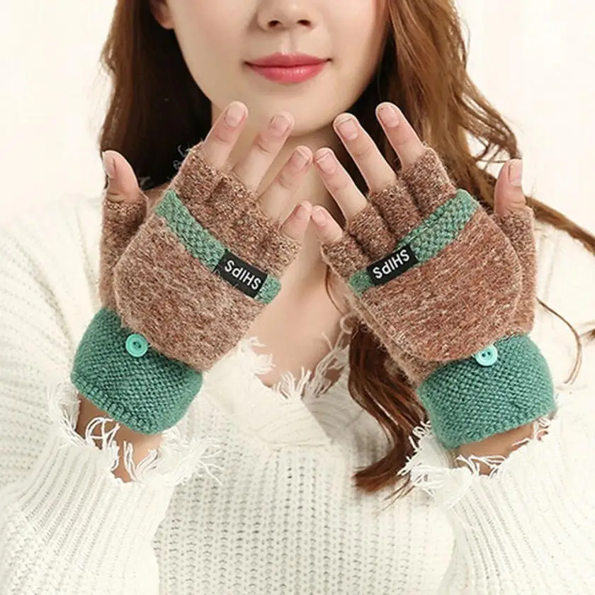 Женские вязаные перчатки feitong зимние теплые без пальцев # A25|winter gloves|glove warmerwinter hand