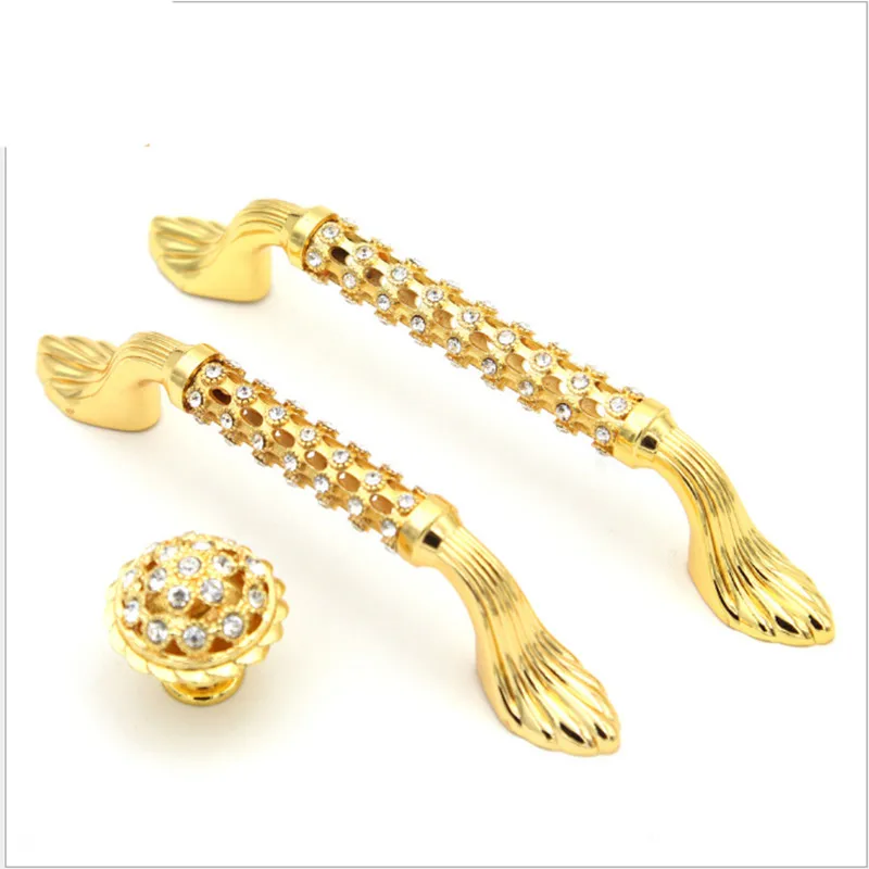 MAXMIX 1 шт. 24K gold Стразы win дверная ручка для шкафа стеклянная Алмазная ящика модная