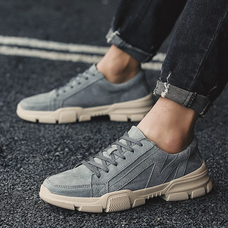 ZSAUAN 38-46 Drop Shipping Stylish Luxury Shoes Men European Korea Men Casual Leather Shoes Crash Proof Young Men Shoes