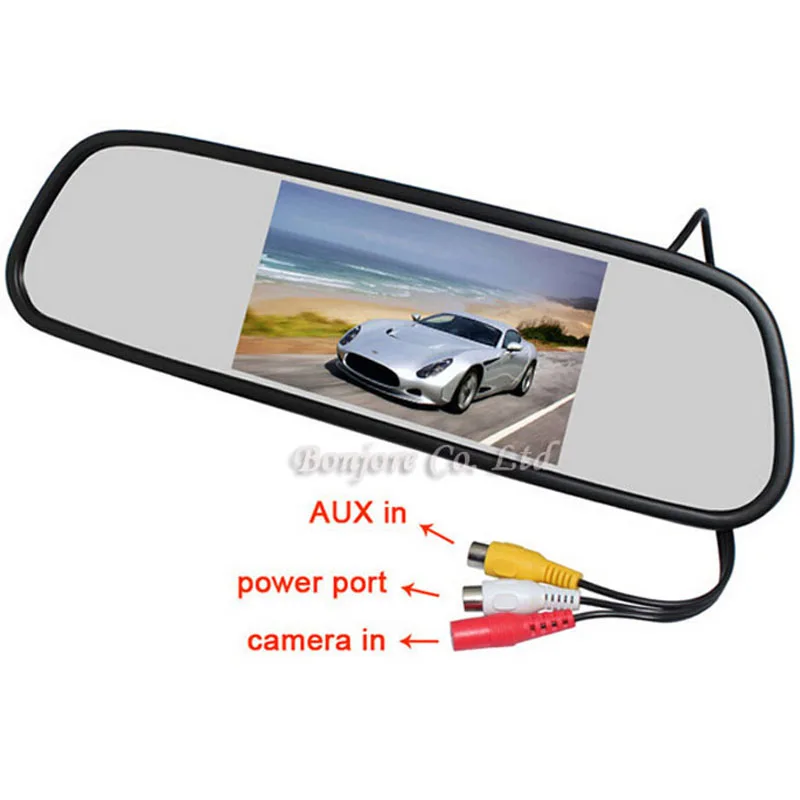 5-дюймовый HD Автомобильный зеркальный монитор заднего вида видео вход 800*480 12V + 360