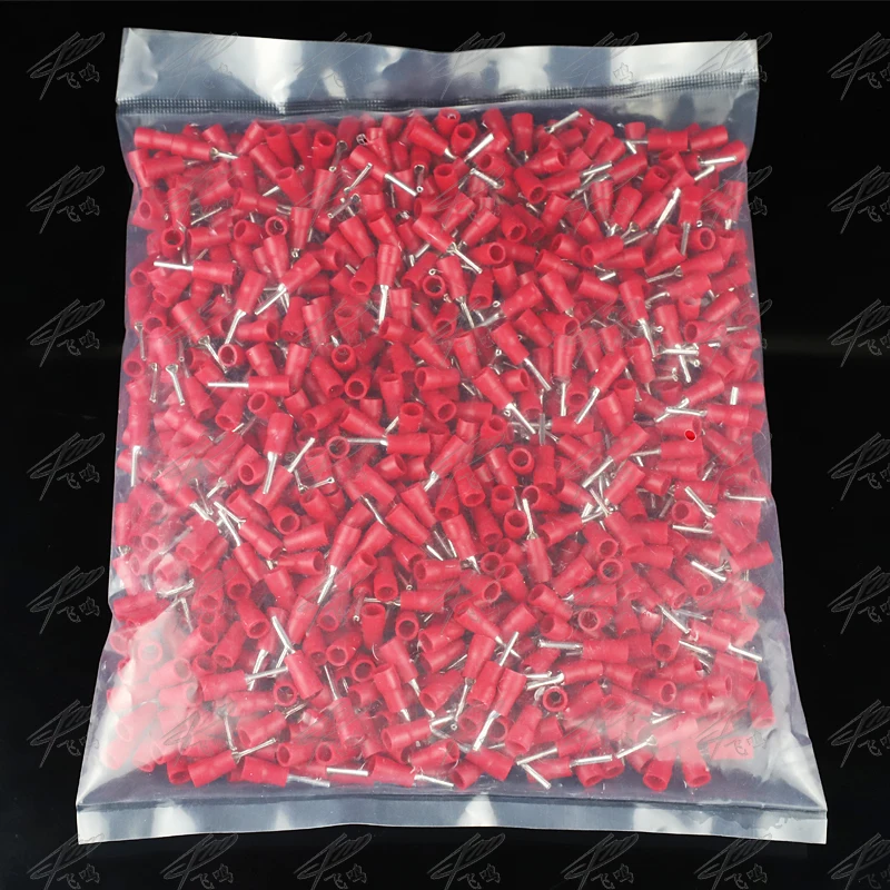 500pcs12 10AWG изолированные контактные клеммы электрический разъем обжимной