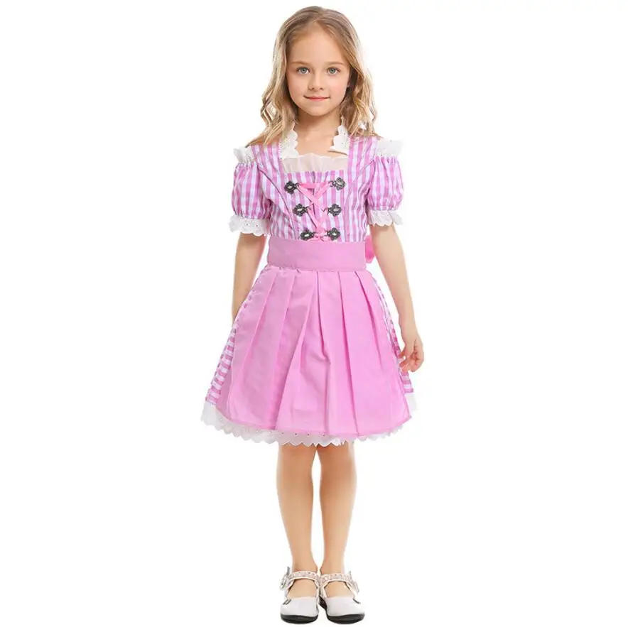 

XS-XL детский немецкий костюм горничной дирндл на Октоберфест для девочек, платье для Хэллоуина, карнавала, вечеринки, Детский костюм для выст...