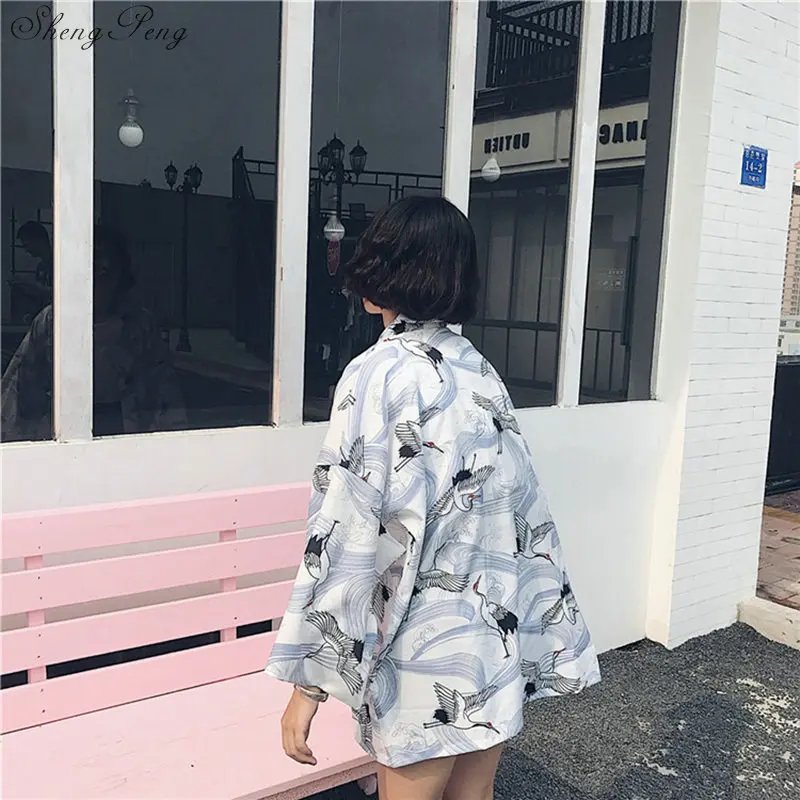 Кимоно Кофта кардиган рубашка летние пляжные кимоно женские 2019 Косплей yukata