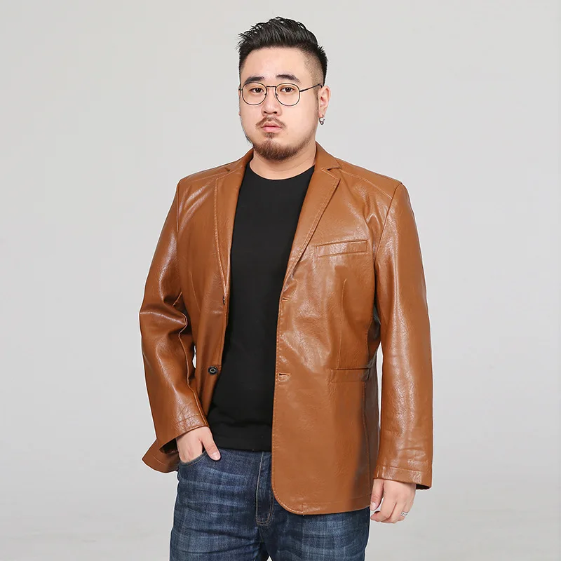 Мужская брендовая куртка из искусственной кожи 5XL 6XL 7XL 8XL Повседневная