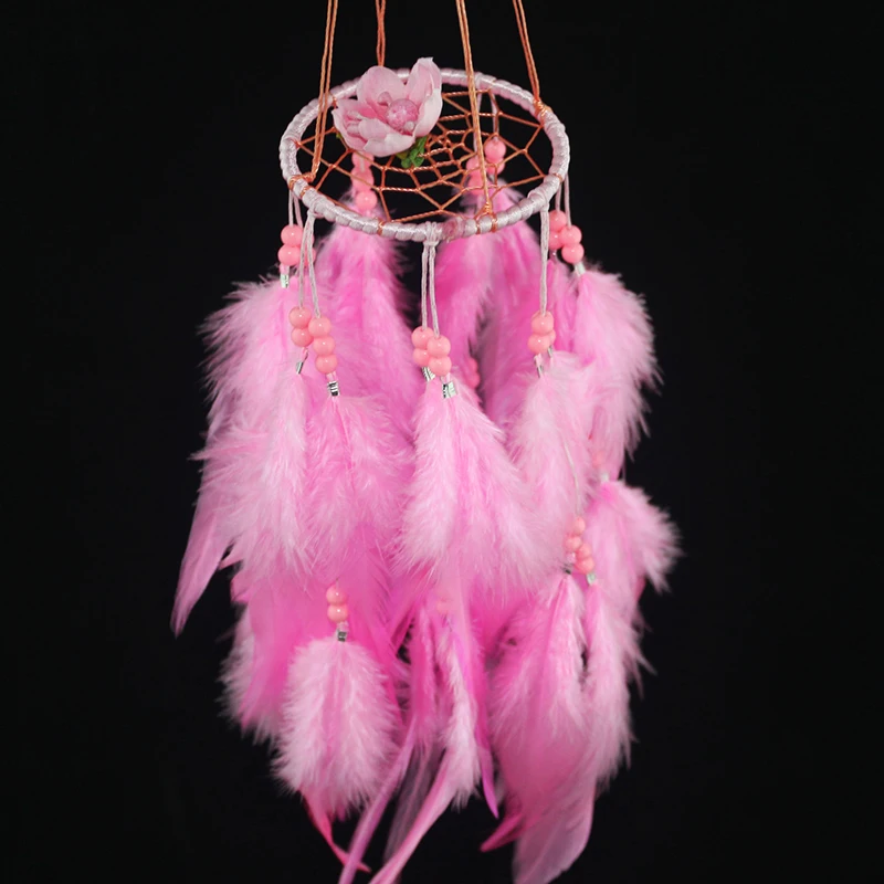 В Индийском стиле ручной работы многоцветная сетка Ловец снов с перьями