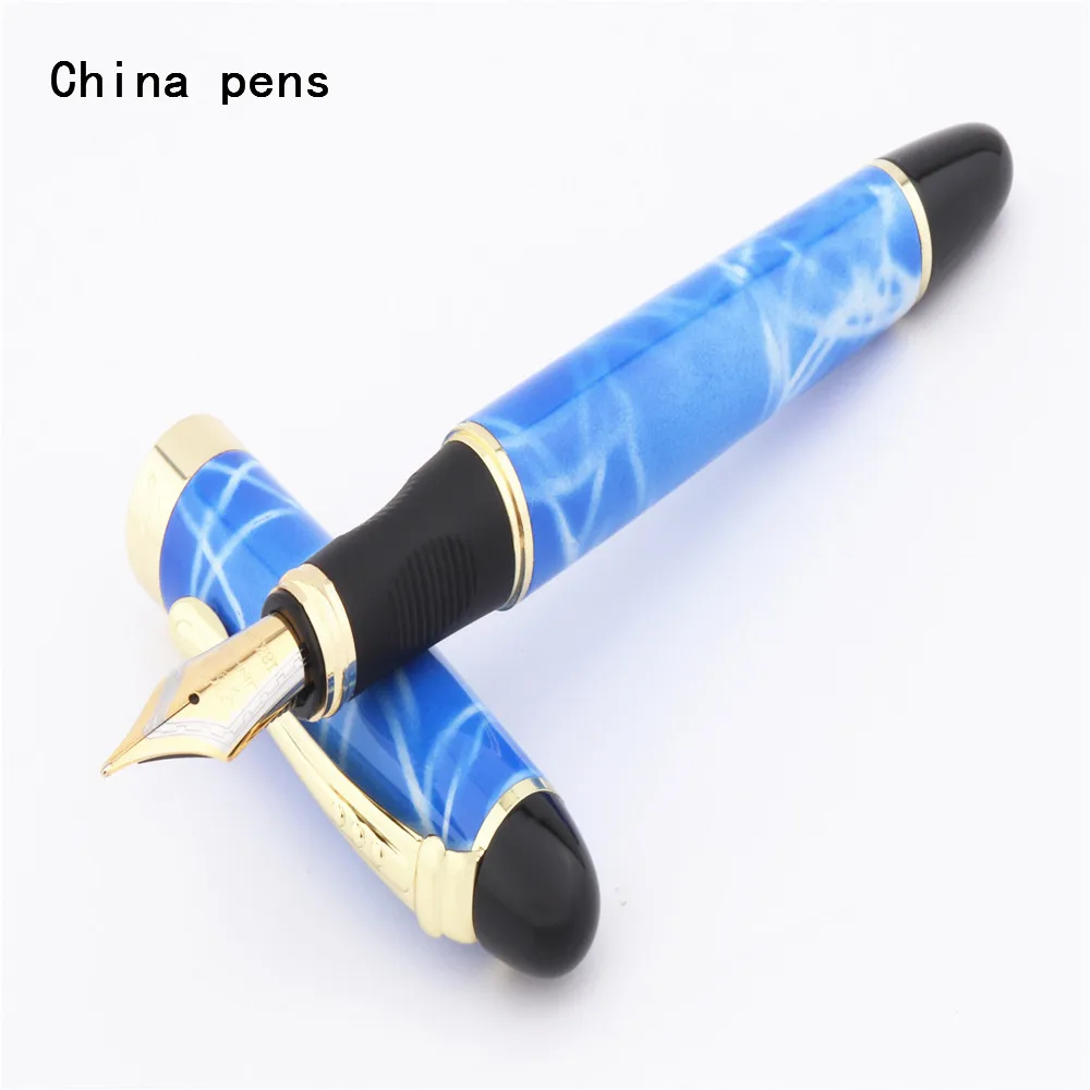 Роскошное Качество Jinhao X450 Бизнес Офис 18KGP перьевая ручка Новые канцелярские принадлежности Школьные принадлежности - Цвет: Sky blue
