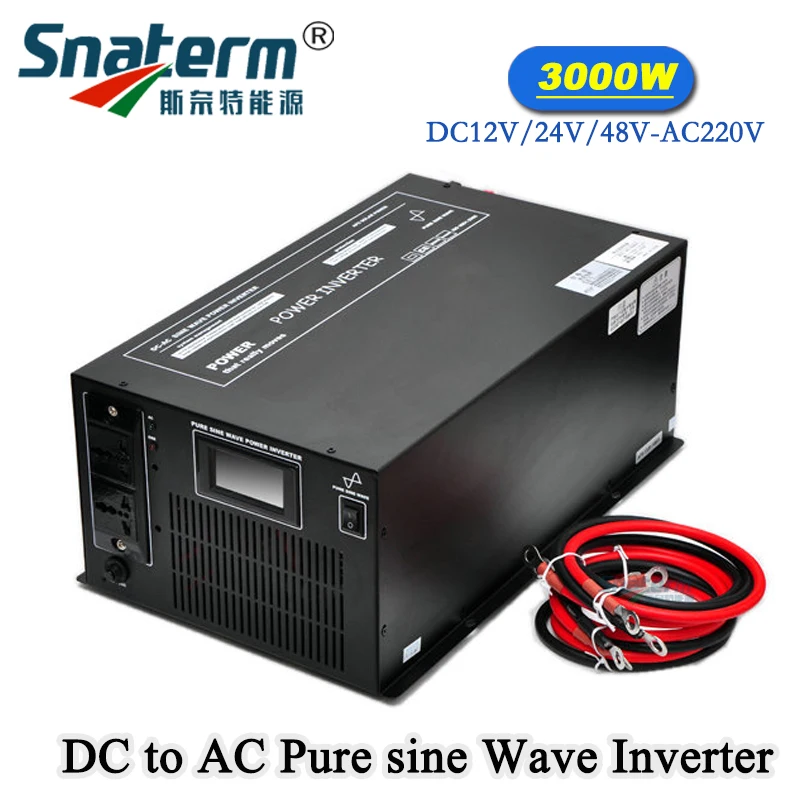 Высокое качество! ЖК дисплей солнечный инвертор 3000 Вт решетки DC 12V/ 24V48V к AC 220V/110V