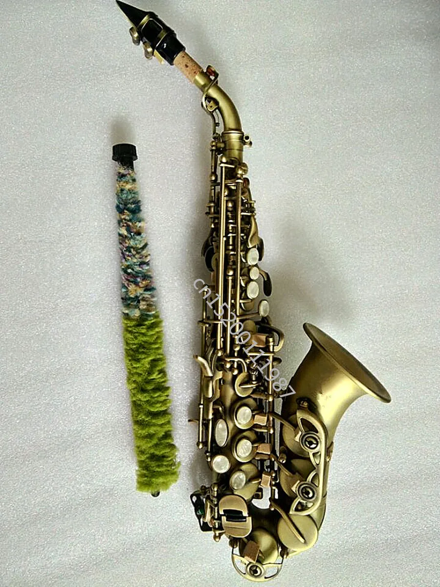 Сопрано высокое качество sax изогнутые BB колокольчиками без каблука инструменты
