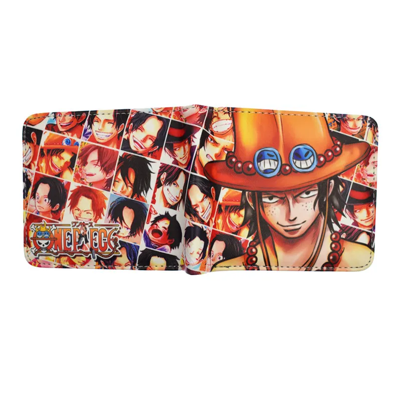 PU короткий кошелек цельный Luffy Law Ace аниме-кошелек для молодых с держатель для карт кошелек для монет - Цвет: YM121121