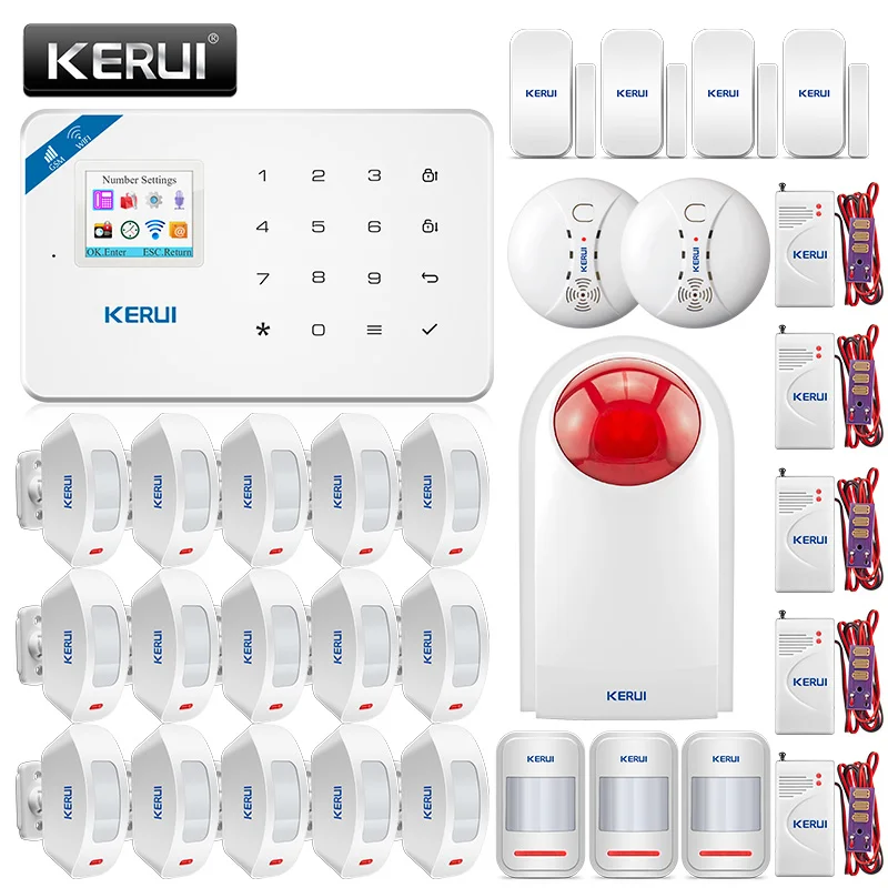 KERUI W18 беспроводная WiFi GSM домашняя система охранной сигнализации охранная
