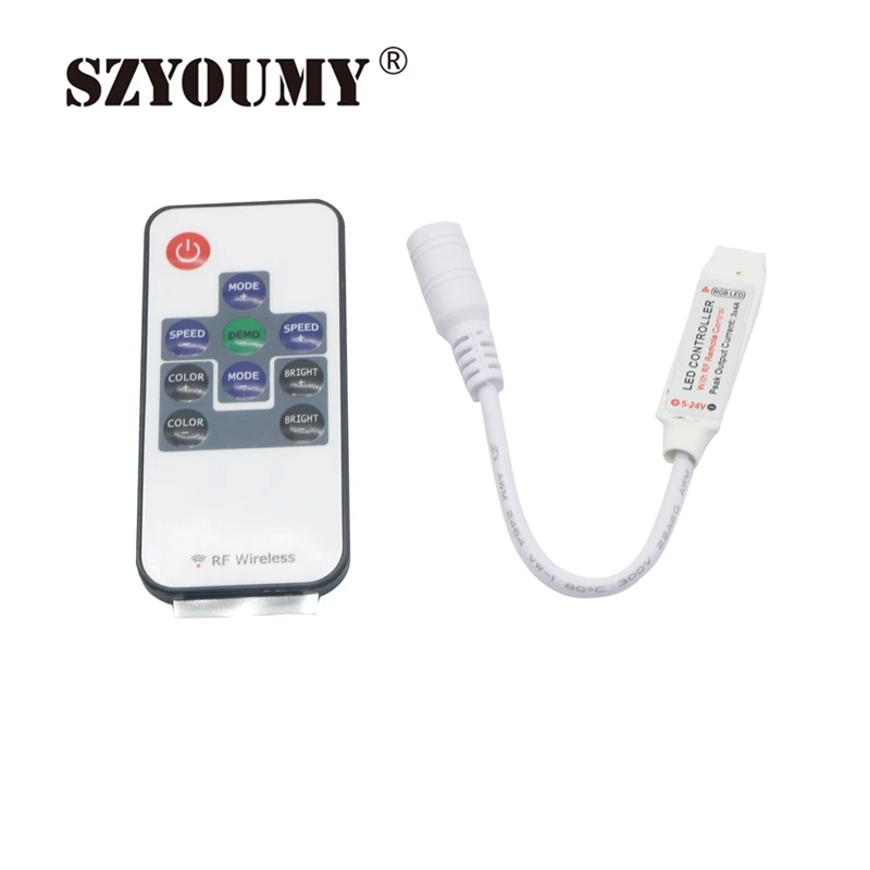 SZYOUMY 200Pcs контроллер RF RGB Mini беспроводной светодиодный пульт дистанционного