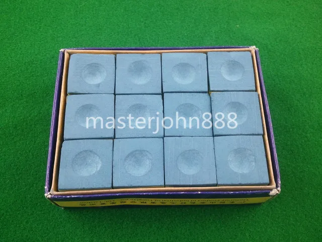 Бильярдный держатель коробка из 12 шт. Меловые кубики Синий Бесплатная доставка