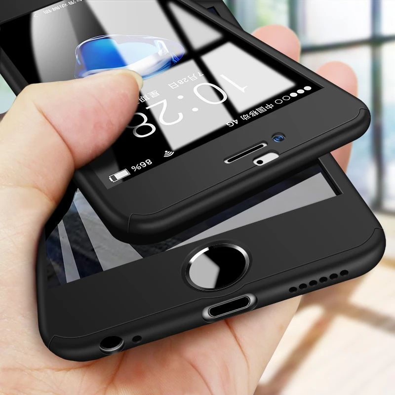 360 градусов полное покрытие защитный чехол для телефона iPhone 11 Pro X XS 6 6s Plus 7 8 MAX XR