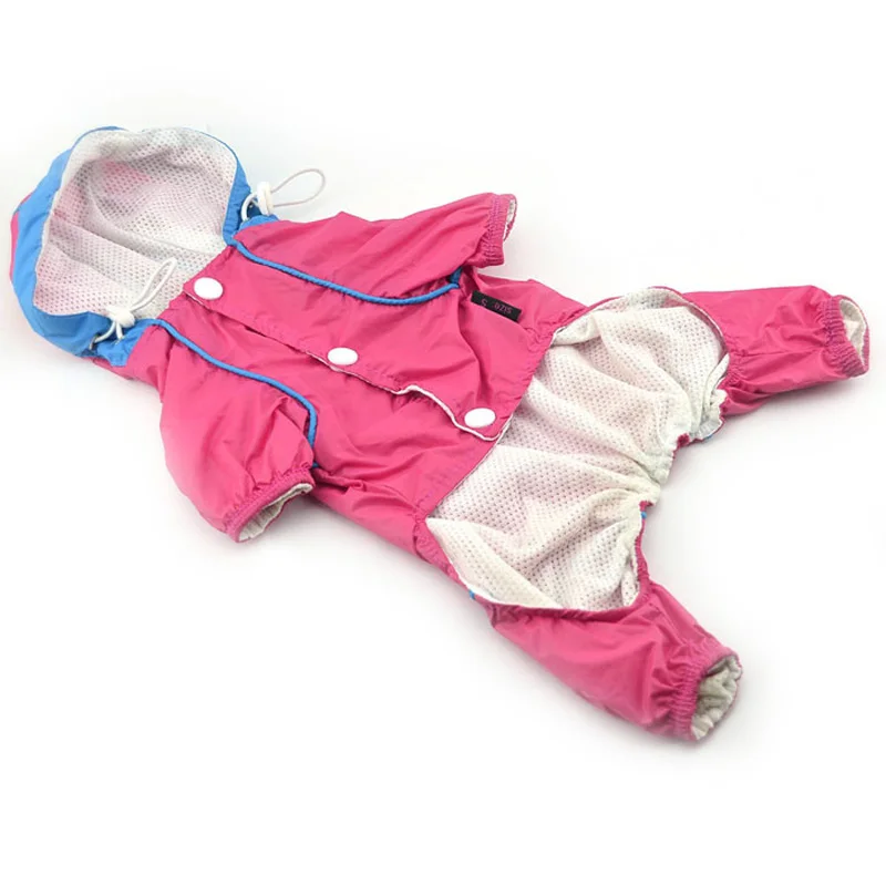 Raincoats For Dogs 3 Color Cute Raincoat Puppy Rain Coat Clothes Pet Dog Jacket Bistratal Waterproof Clothing |