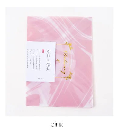 pink 3 шт./упак. Kawaii милые Лакмус Бумага мечта горячего тиснения Золотой конверт прозрачный для подарка свадебная открытка Скрапбукинг вечерние sl1754 - Цвет: pink