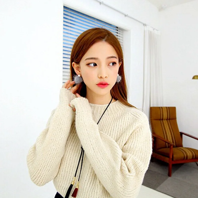 2017 настоящие норковые серьги из меха норки серебряные гвоздики модные ювелирные