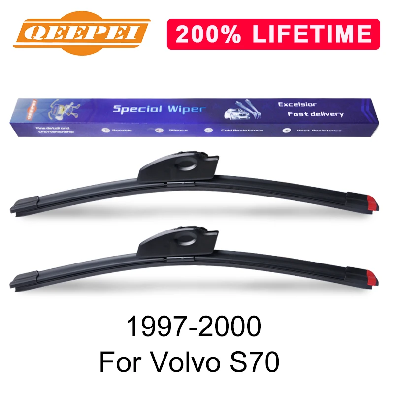 Сменная Щетка стеклоочистителя QEEPEI для Volvo S70 1997 2000 силиконовая резина ветровое