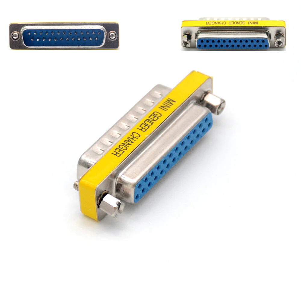 Common DB25 Mini Gender Changer последовательный кабель Расширенный адаптер 25 Pin Штекерный