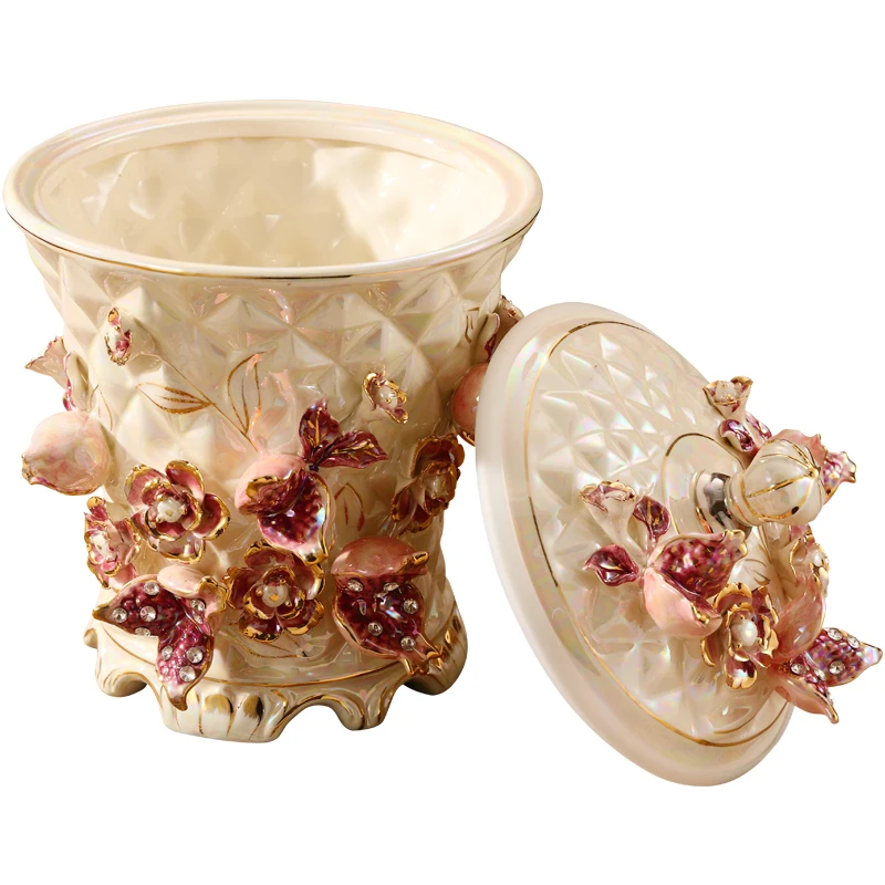 Европейский керамический мусорный бак для дома большой американский ретро