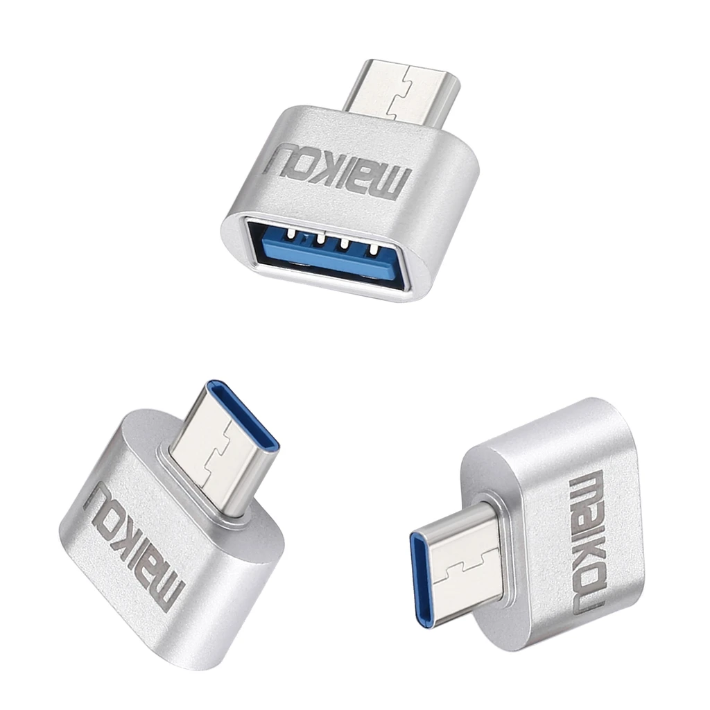 3 шт. портативный адаптер USB 0 к Type C OTG разъем для всех устройств