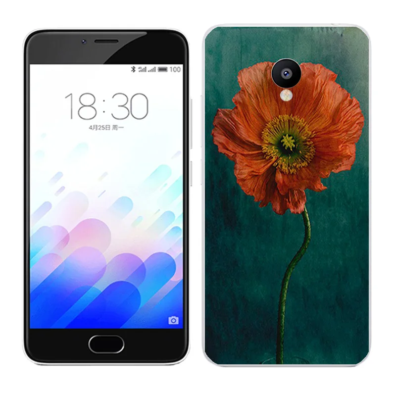 Силиконовый чехол для Meizu M3/Meizu M3 Mini M3S/Meizu M3S красивый с рисунком мягкий из ТПУ
