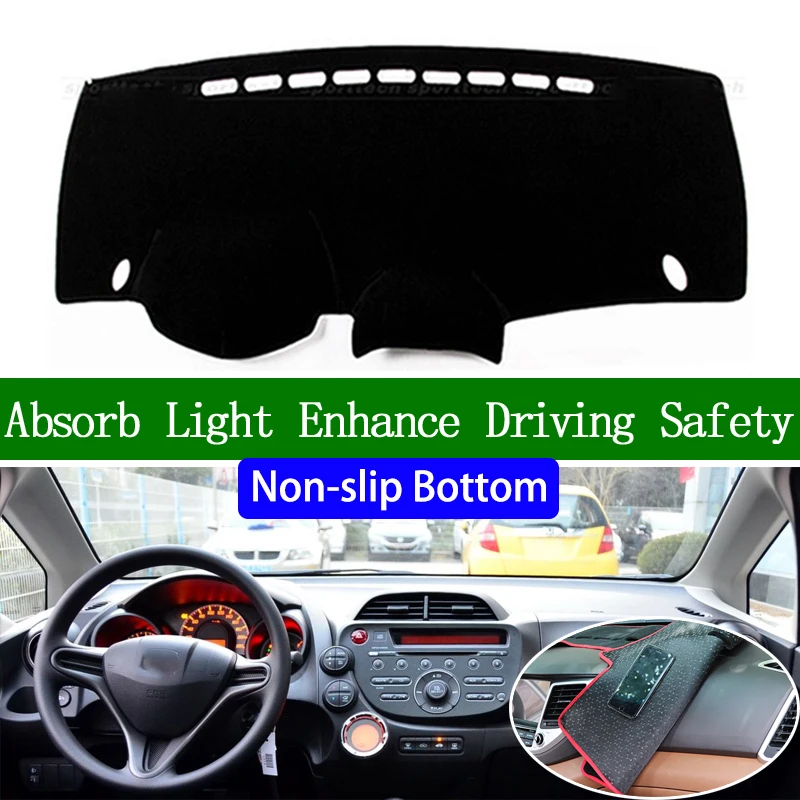 Нескользящая Нижняя крышка приборной панели для Honda fit 2008 2009 2010 2011 2012 2013