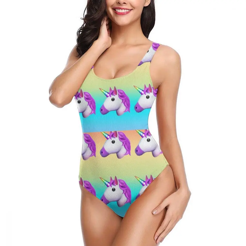 Единорог массив звезда купальник радужной расцветки женский цельный 3D принт
