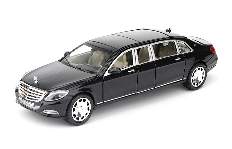 Горячая 1:24 Масштаб колеса литья под давлением автомобиль BENZ Maybach S600 металлическая модель с светильник и звуком вытяните назад игрушки коллекция для подарков
