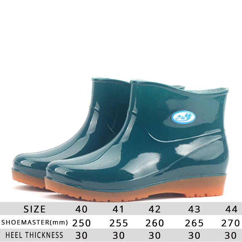 Женские непромокаемые ботинки на плоской подошве водонепроницаемая обувь