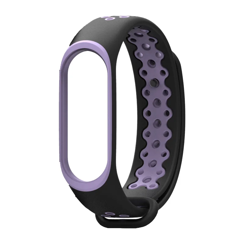 Black purple Оригинальные mijobs ленточный ремешок для Xiaomi mi группа 4/3 составной Браслет Изменения дополнительно красивый стильный крепление для спортивной камеры Xiao mi эко цепи - Цвет: Black purple