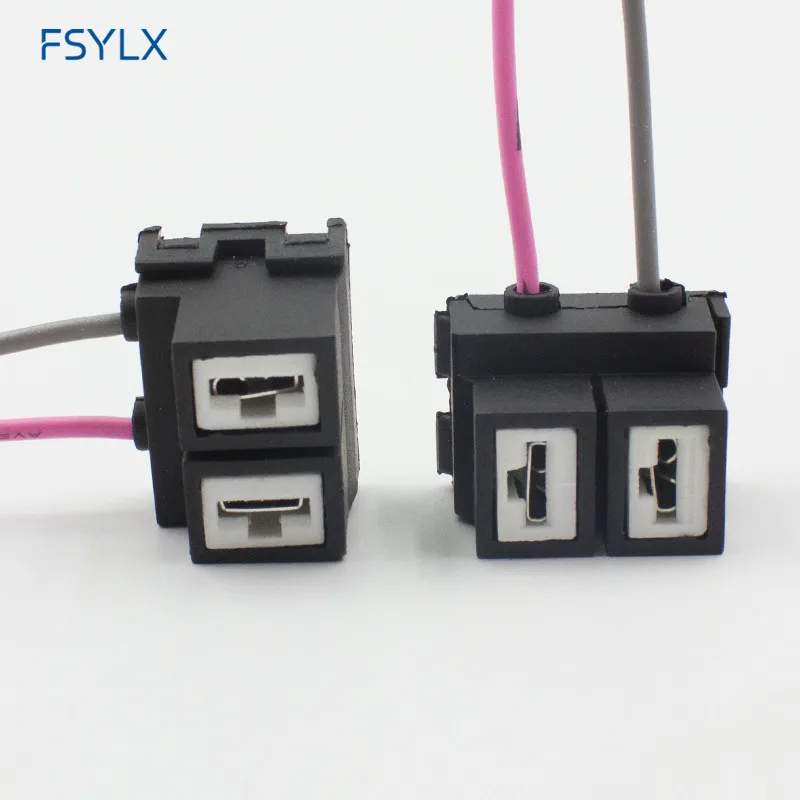 FSYLX H7 светодиодный разъем Керамика головной светильник Противотуманные фары