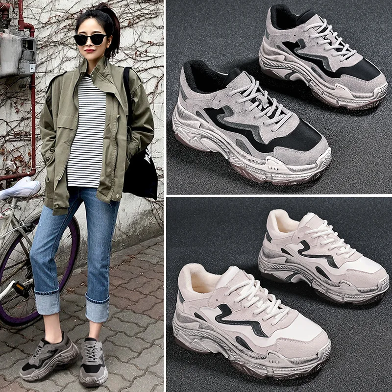 Модные выразительные женские туфли на шнуровке Вулканизированная обувь