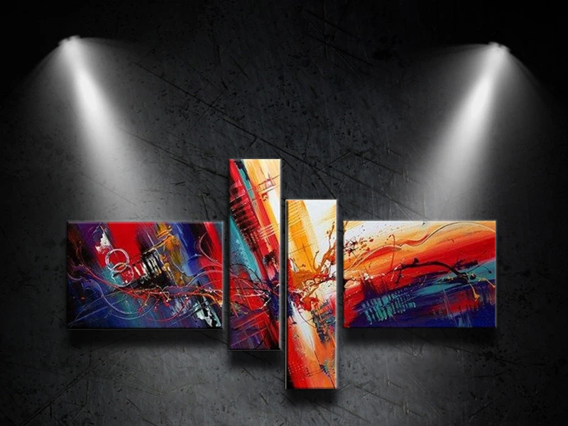 

High quality 100%Hand-Painted Modern impression Art on the Canvas Silver line Abstract Oil Painting Wall Home Decoration