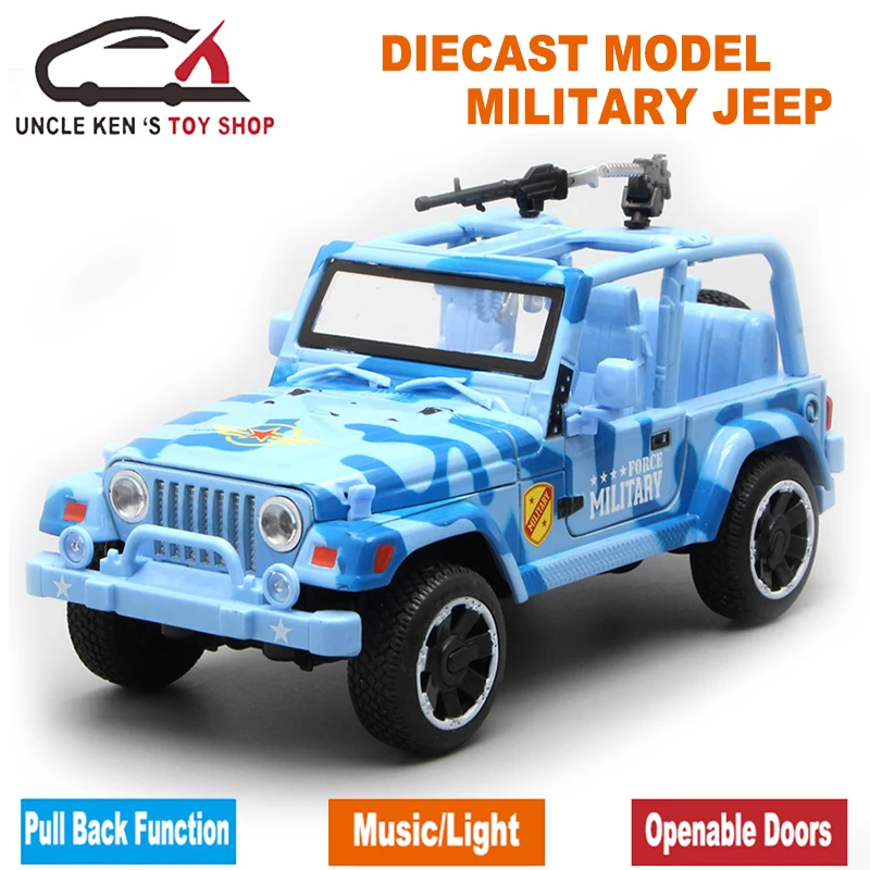 Модель джипа Diecast в стиле милитари армейские игрушечные машинки с подарочной