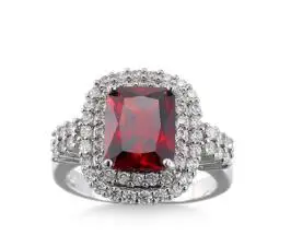 red 1.75ct AAA циркон обручальные кольца для женщин Настоящее серебро 925 пробы женские кольца для помолвки anel Кристаллы ювелирные изделия высшего качества - Цвет основного камня: red