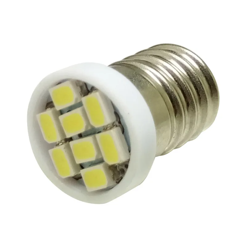 4 шт./лот E10 EY10 3020 SMD 8 светодиодные Белые лампы миниатюрные винтовые для