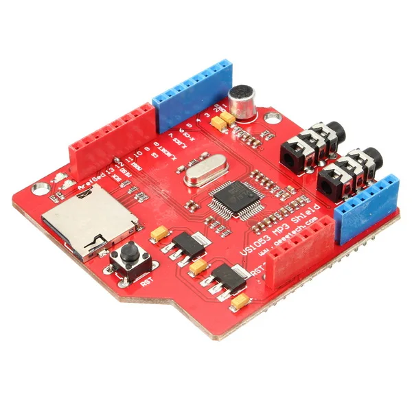 LEORY 5 V DC VS1053 MP3 щит зарядная Модульная плата с усиливает декодер доска с OGG Запись Функция 65x70 мм