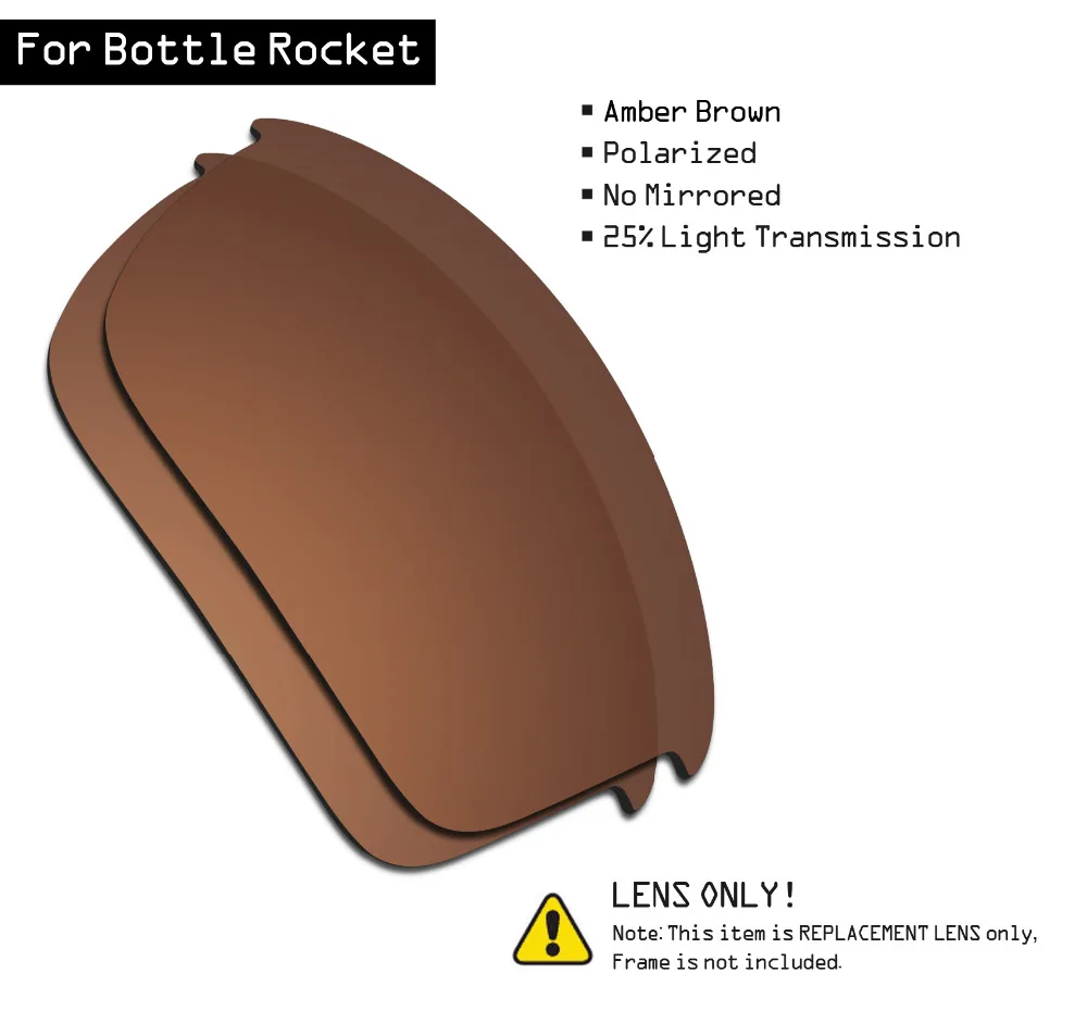 Поляризованные солнцезащитные очки SmartVLT Сменные линзы для Oakley Bottle Rocket янтарно