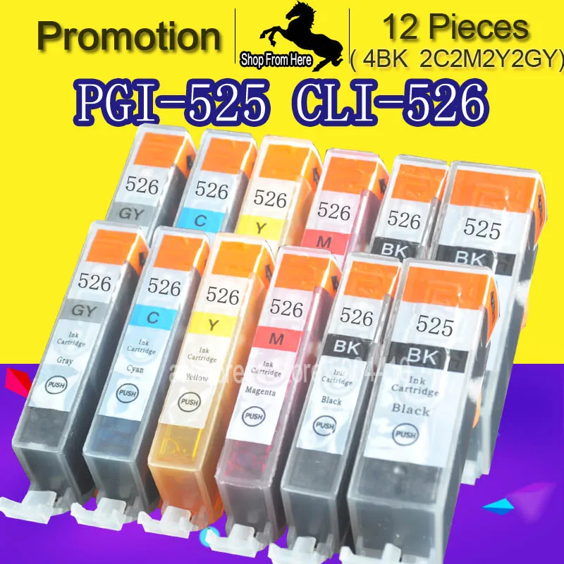 6color 2set Для Canon Pixma MG6150 MG 6150 принтер картридж PGI525 PGI-525 CLI-526 6C - Цвет: 6color 2set