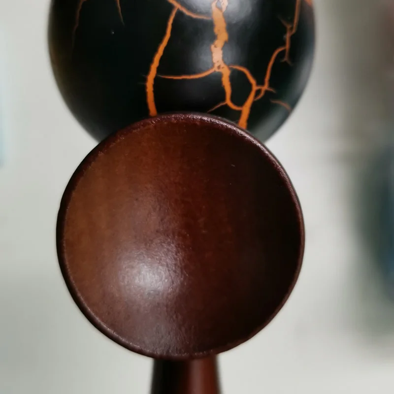 Бронзовый полный Crackle шар Kendama 18 см умелое жонглирование мяч Игрушка снятие стресса деревянные игрушки случайный цвет подарки на день рождения