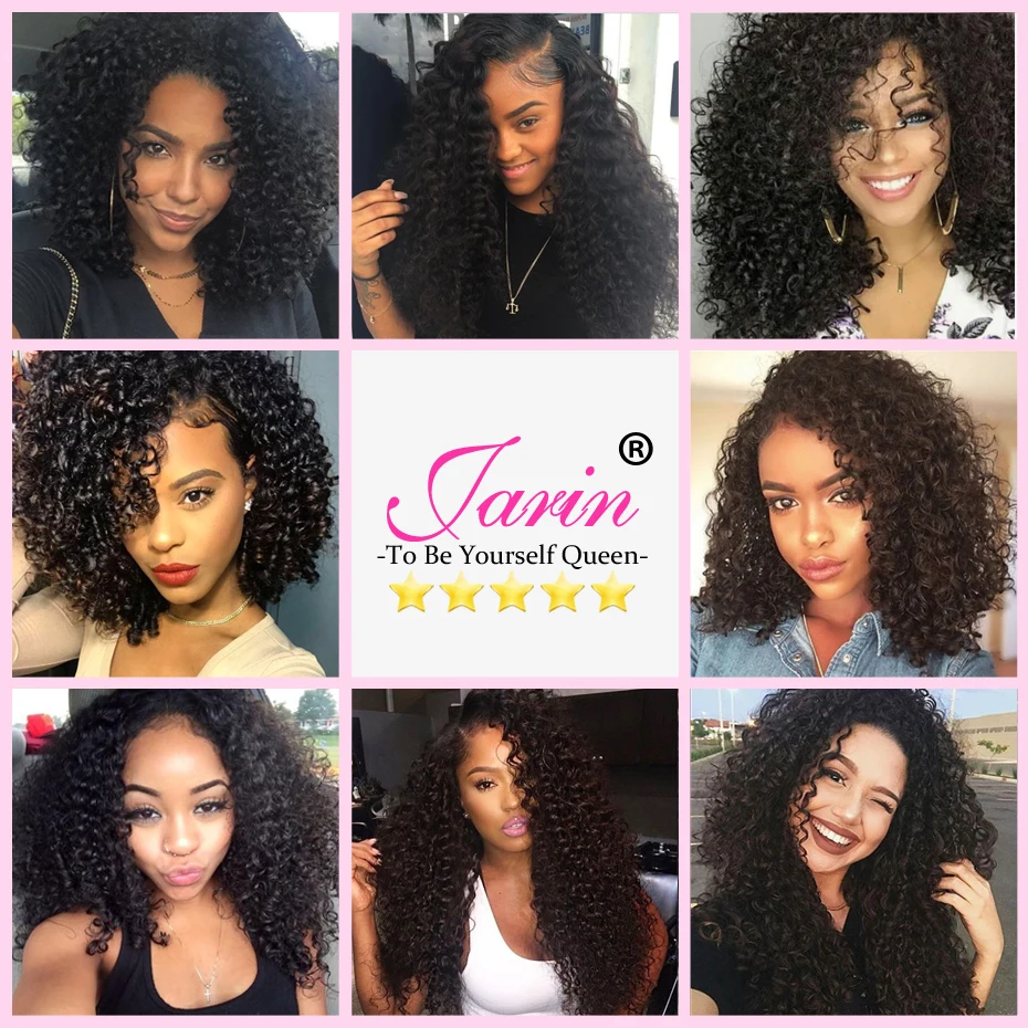 

Lace Front Human Hair Wigs For Black Women Kinky Curly 13x1 Lace Frontal Wig Brazilian Human Hair Long 30 inch Curly Wig Jarin