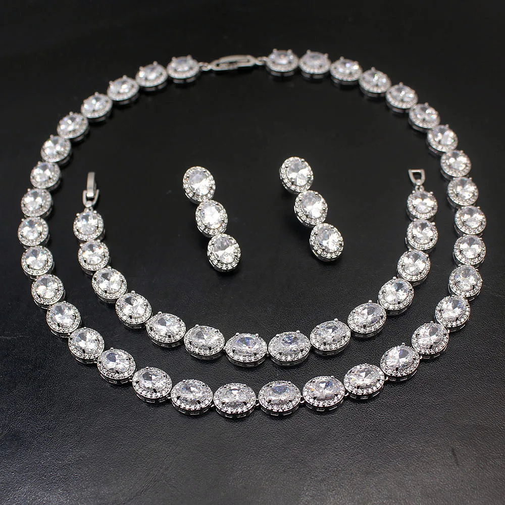 Hermosa красивые комплекты украшений SapphireRubyEmearldTopaz 925 Серебряное колье ожерелье