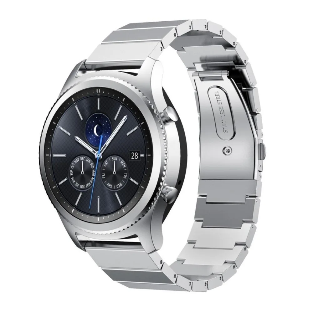 Ремешок металлический для Samsung Galaxy Watch 46 мм браслет из нержавеющей стали Gear S3 Huawei GT
