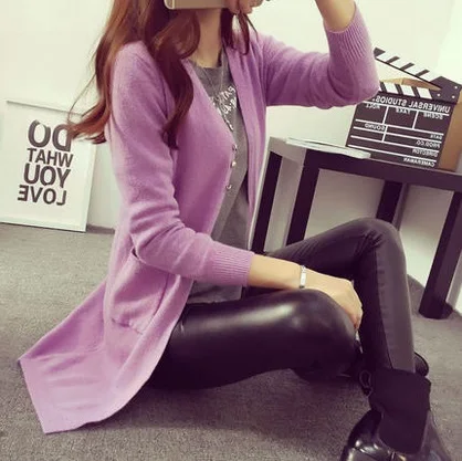 Новый магазин 2016 Весна фиолетовый розовый женский кардиган повседневное пончо