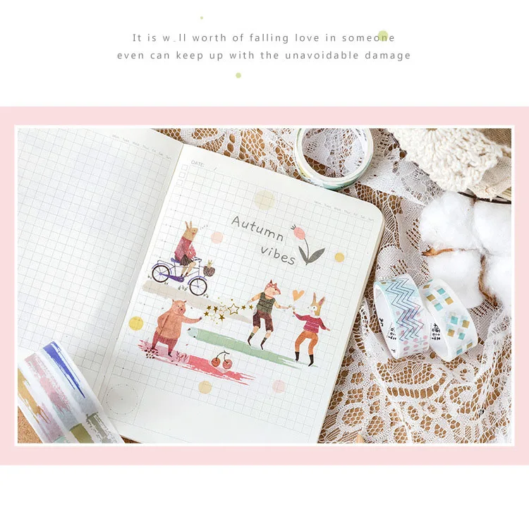 3 шт./кор. мультфильм печати лента Washi фрукты клейкой ленты DIY декоративная клейкая лента для дневник в стиле Скрапбукинг фото альбом декор